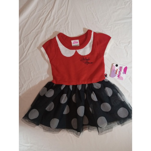 Disney Other - New Disney Jr Minnie Mouse Baby Toddler Girl 18 mo Cosplay Dress Up TuTu Costume